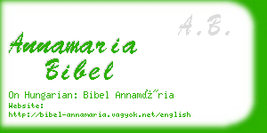 annamaria bibel business card